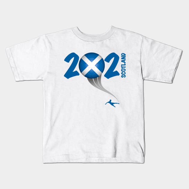 Scotland Euro Soccer 2021 Kids T-Shirt by DesignOfNations